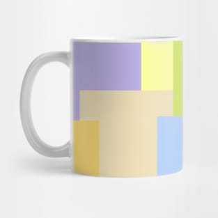 Warm colors abstract overlapping squares tiles pattern Mug